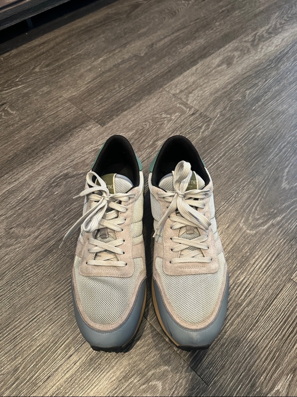Valentino Beige Gray Green Men's Sneakers